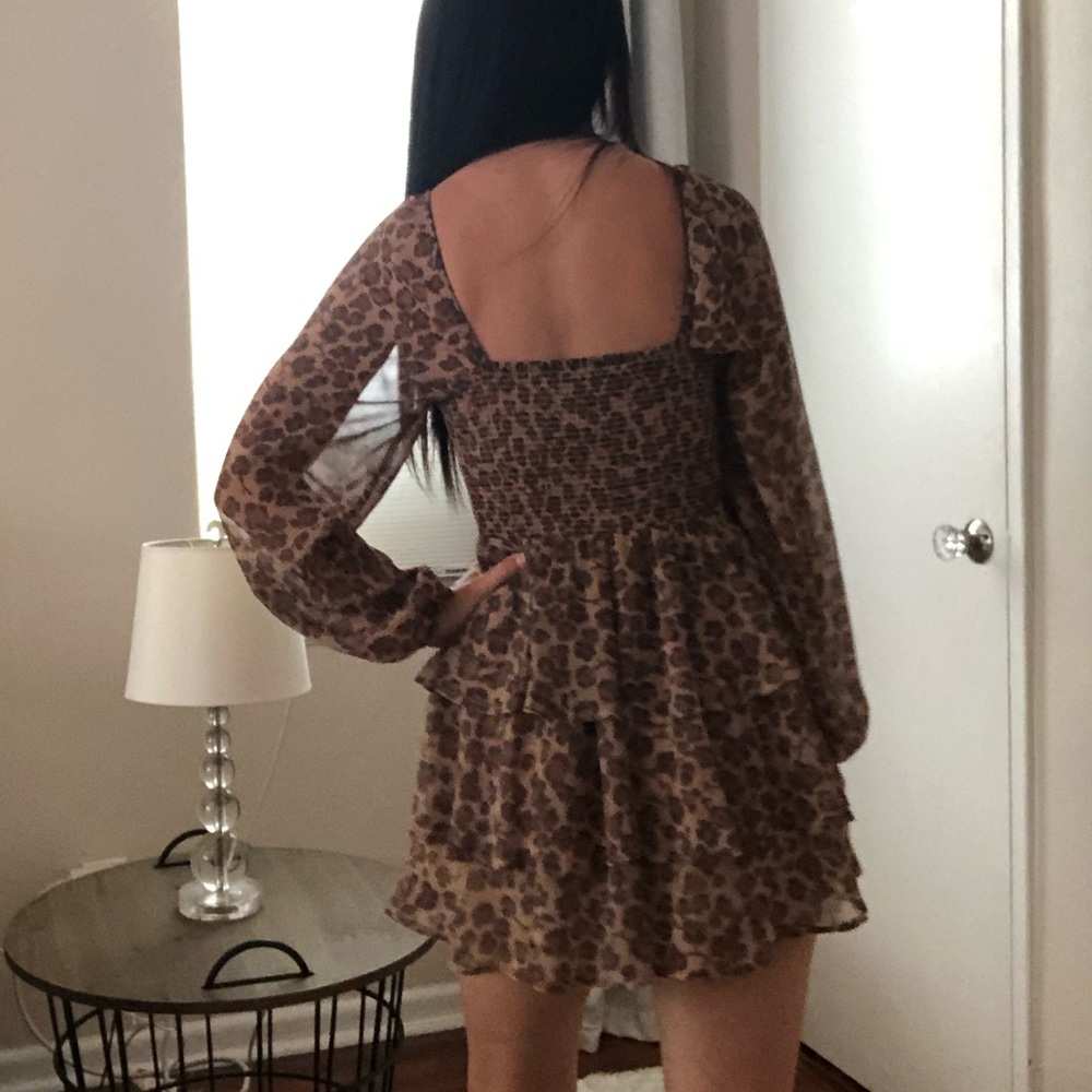 Express Leopard Ruffle Romper XS - Picture 4 of 11